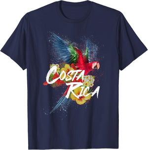 Costa Rica Souvenir Vintage Parrot Costa Rican Pride T-Shirt - T-Shirt | Navy