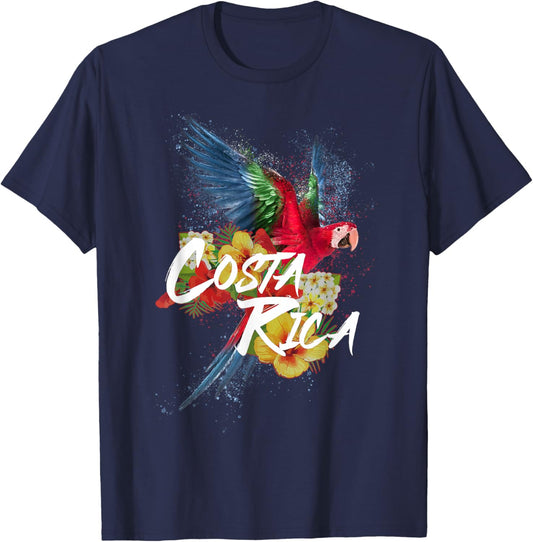 Costa Rica Souvenir Vintage Parrot Costa Rican Pride T-Shirt - T-Shirt | Navy