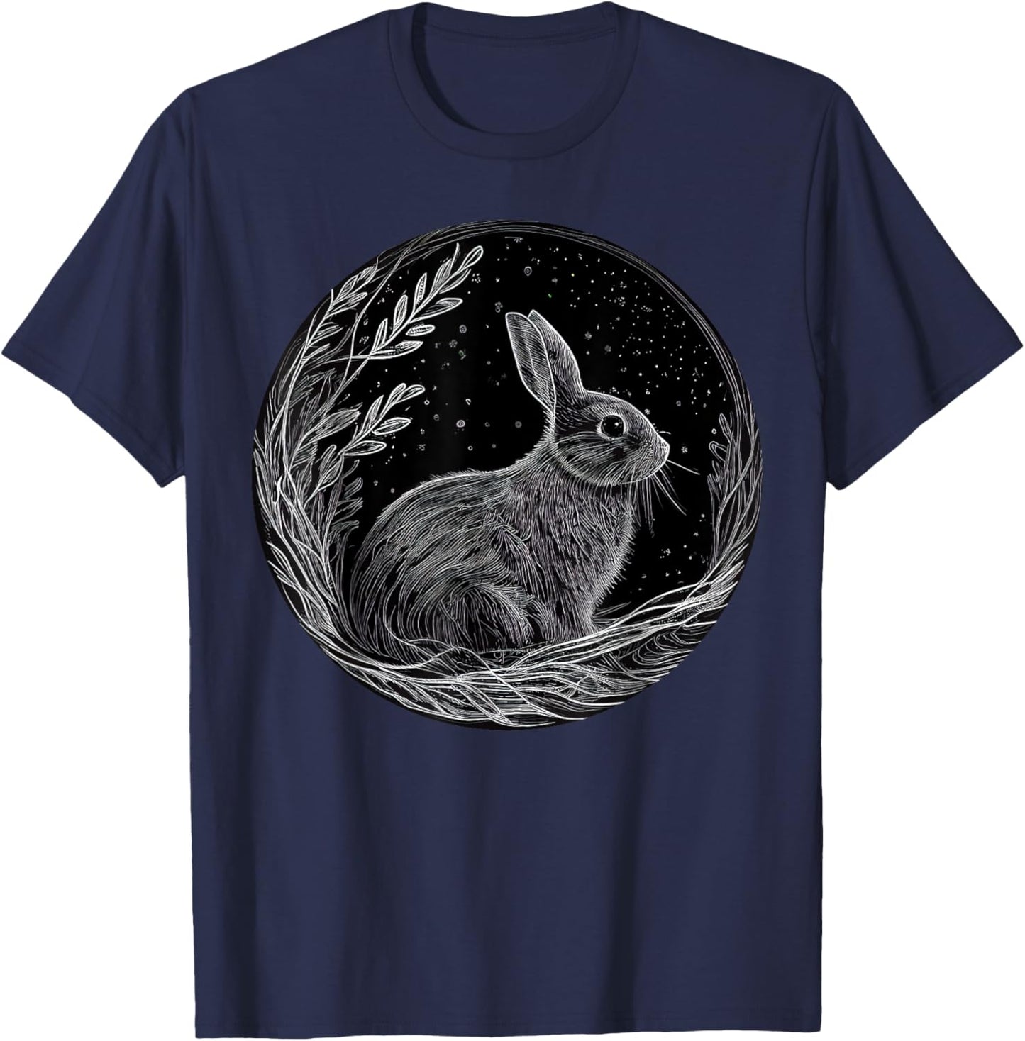 Rabbit Animal Lover Wildlife Rabbits T-Shirt - T-Shirt | Navy