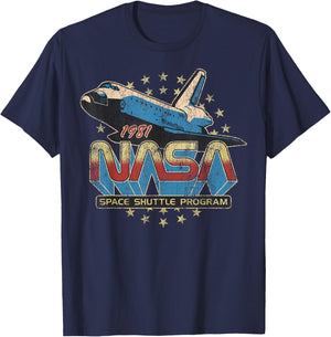 NASA Space Shuttle Program 1981 Distressed T-Shirt - T-Shirt | Navy