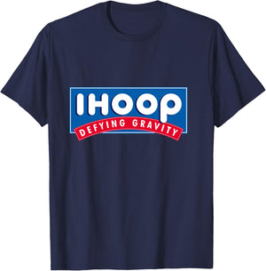Ihoop I Hoop Defying Gravity - Basketball & Basketballer T-Shirt - T-Shirt | Navy