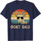 Vintage Goat Dad Goat Lovers Daddy Father's Day T-Shirt - T-Shirt | Navy