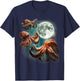 Three Octopuses 3 Moon Ocean Deep Sea Creature Wildlife T-Shirt - T-Shirt | Navy