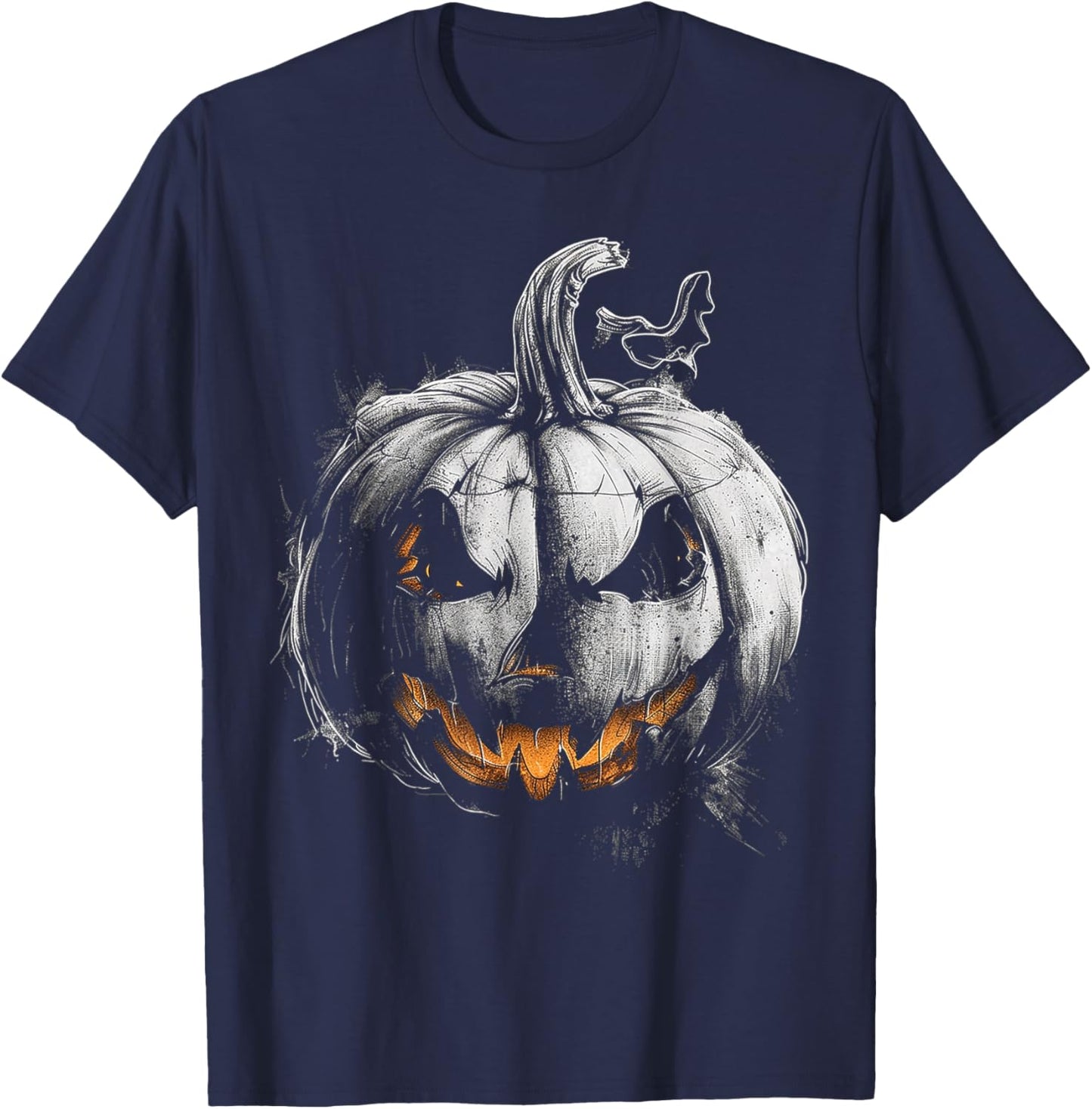Pumpkin Costume Halloween Graphic Art Pumpkin T-Shirt - T-Shirt | Navy