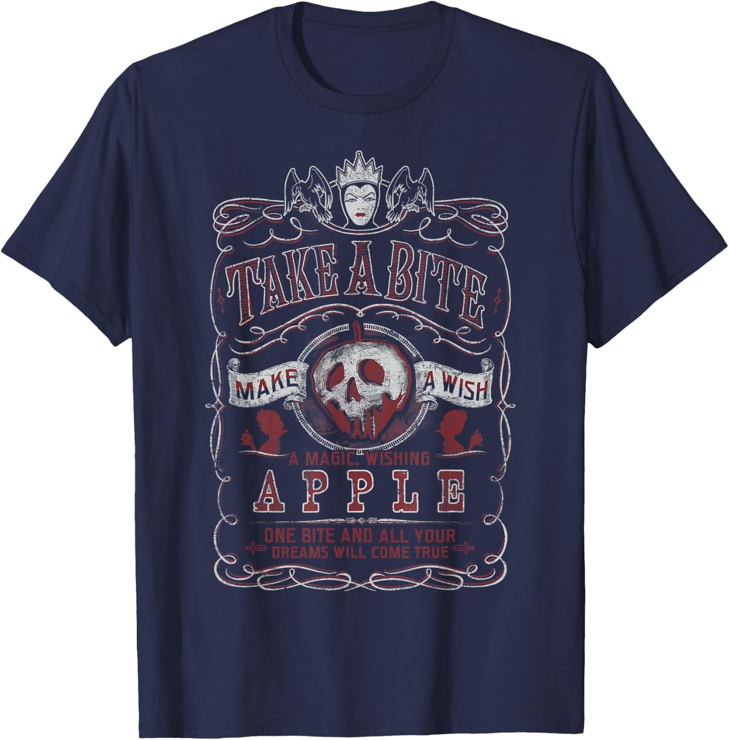 Disney Snow White Take A Bite Vintage Poster T-Shirt - T-Shirt | Navy