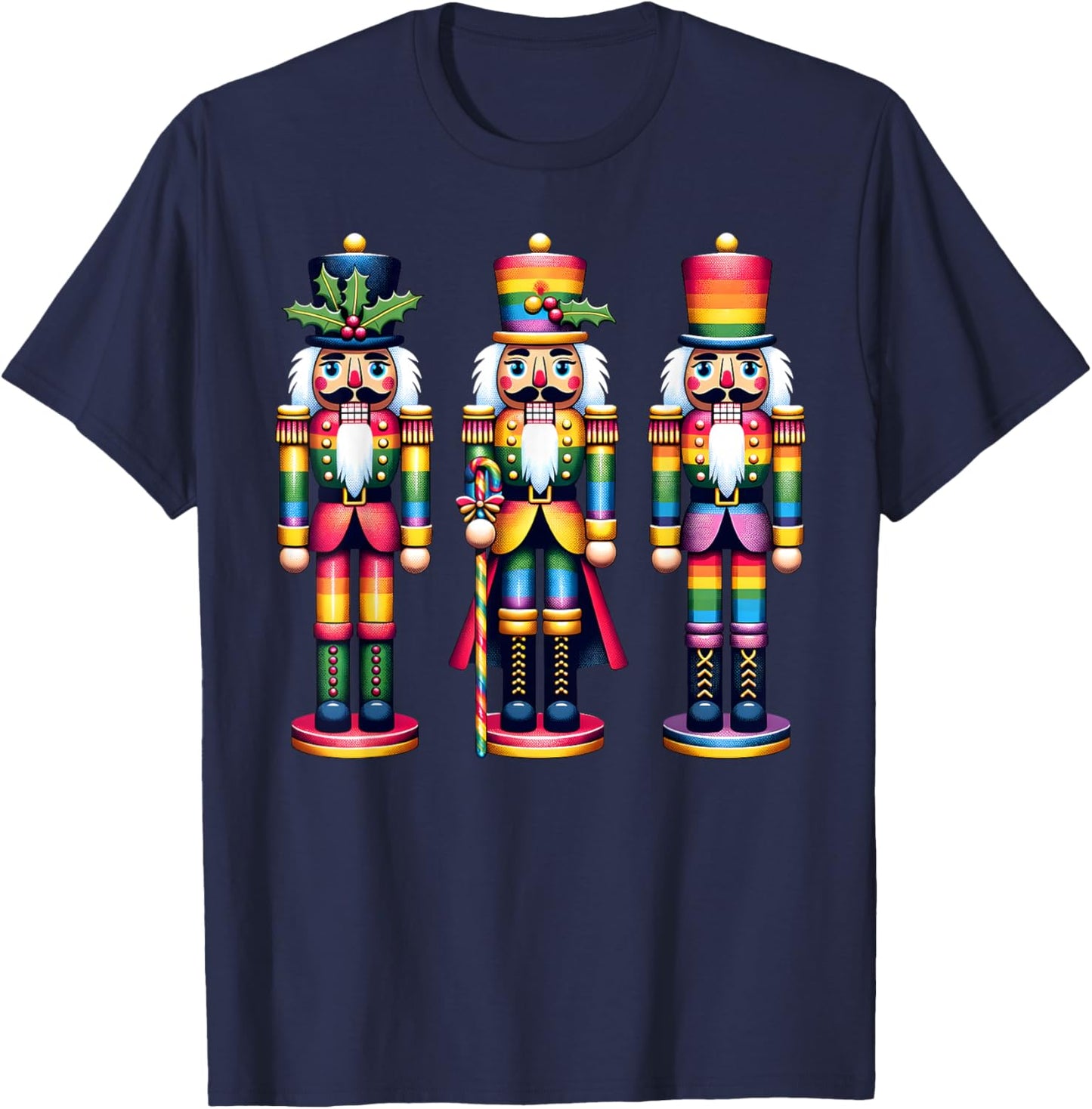 Gay Nutcracker Christmas T-Shirt - T-Shirt | Navy