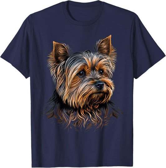 Cute Yorkshire Terrier Dog on Yorkshire Terrier Lover Women Kids T-Shirt - T-Shirt | Navy