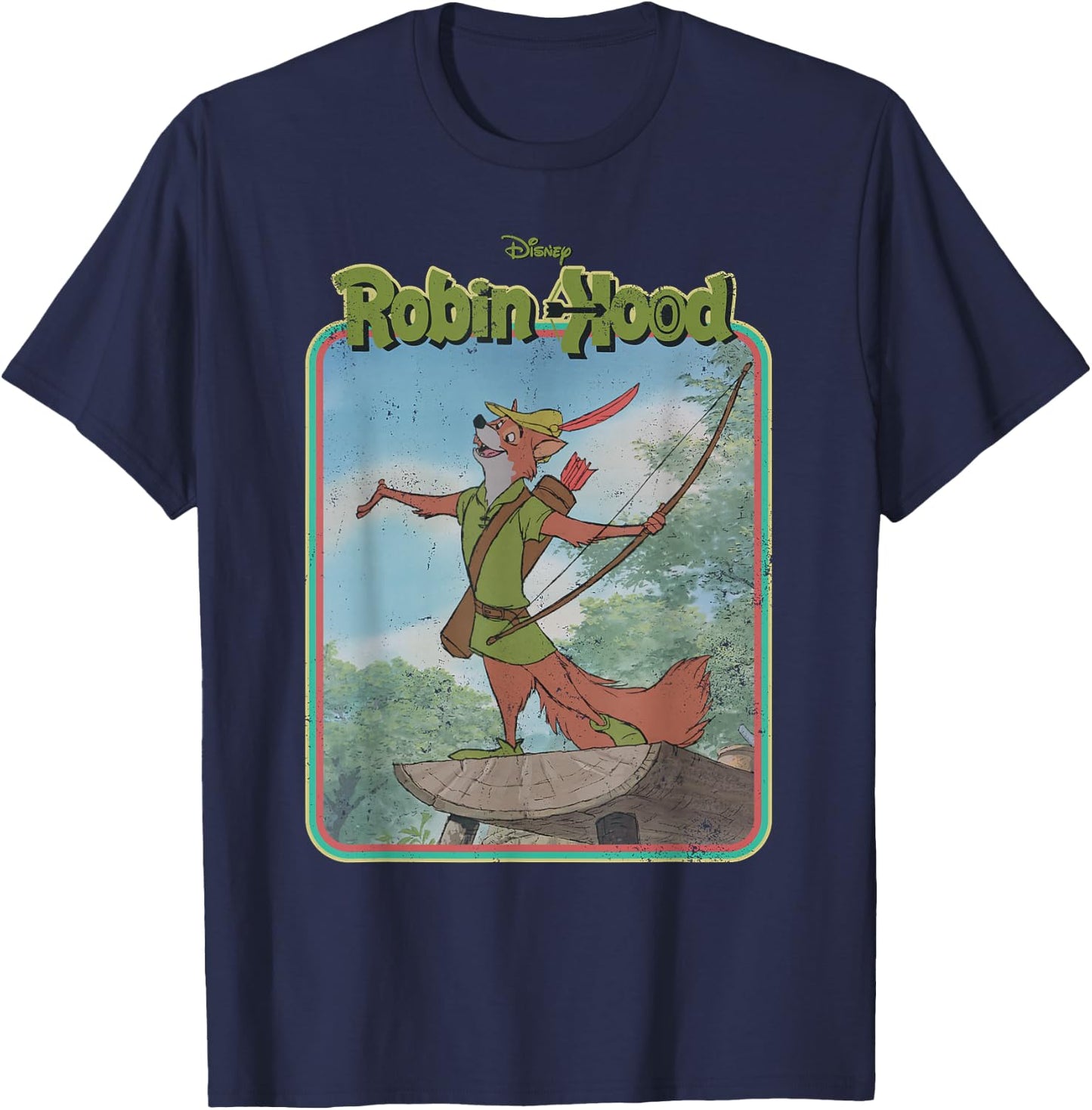 Disney Robin Hood Retro T-Shirt - T-Shirt | Navy