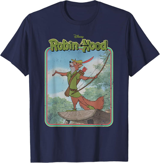 Disney Robin Hood Retro T-Shirt - T-Shirt | Navy