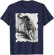 Wolf Sumi-e Graphic - Vintage Japanese Art Wolf Lover T-Shirt - T-Shirt | Navy