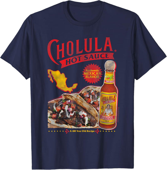 Cholula Authentic Mexican Flavor Hot Sauce T-Shirt - T-Shirt | Navy