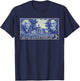 USA History Vintage Stamp George Washington & Robert E Lee T-Shirt - T-Shirt | Navy