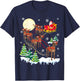 Rhodesian Ridgeback Reindeer Christmas Dog Riding Santa Men Women Kids T-Shirt - T-Shirt | Navy