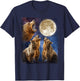 Bear Howling Moon T-Shirt - T-Shirt | Navy