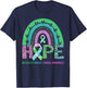 Hope Leopard Rainbow Metastatic Breast Cancer Awareness T-Shirt - T-Shirt | Navy