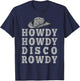 Vintage Ball Retro Cowboy Hat Howdy Howdy Disco Rowdy Rodeo T-Shirt - T-Shirt | Navy