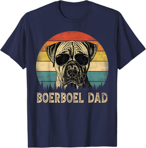Vintage Boerboel Dad Dog Lovers Father's Day T-Shirt - T-Shirt | Navy
