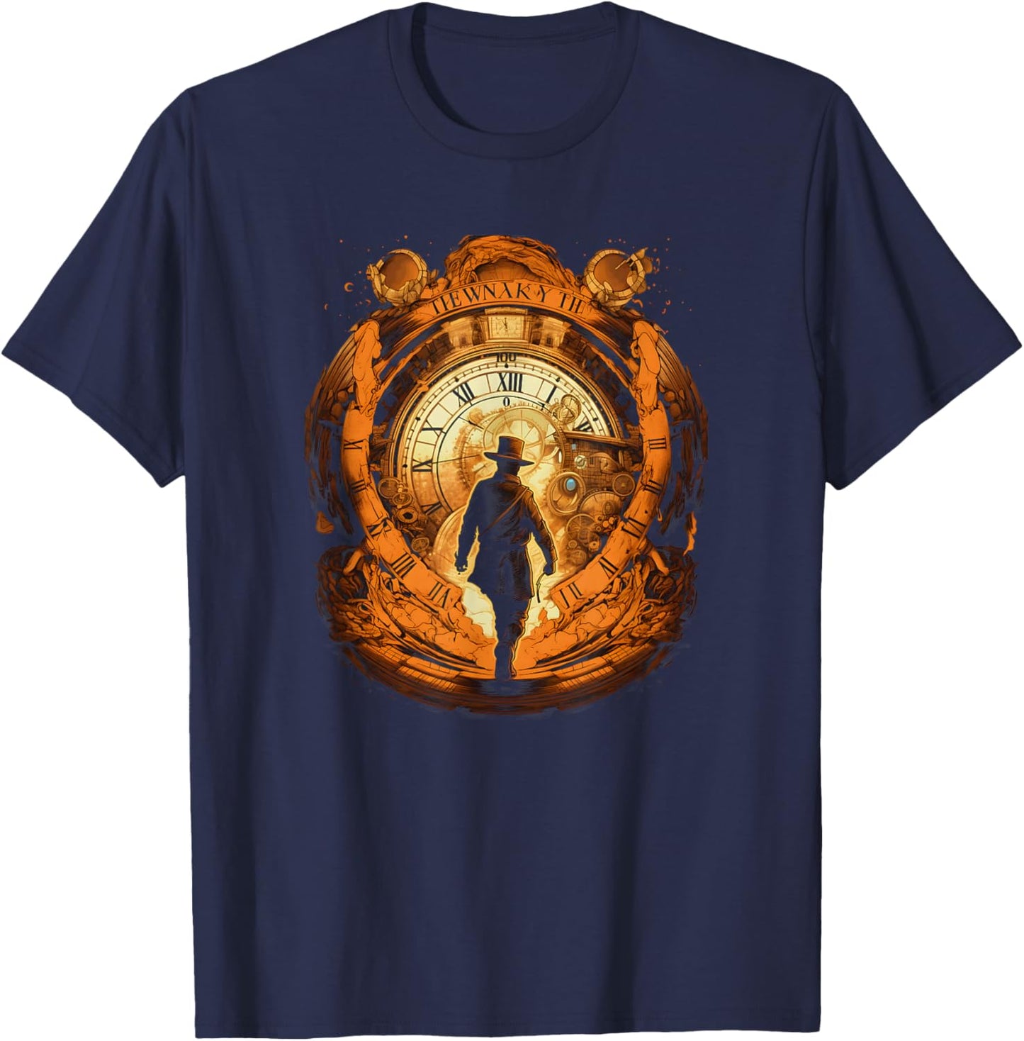 Time Traveler: Time Travel Tunnel Scientist in Time Machine T-Shirt - T-Shirt | Navy