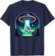 Rainbow Unicorn Abduction Alien Invasion Funny UFO Spaceship T-Shirt - T-Shirt | Navy