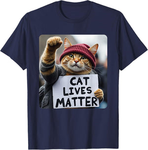 Donald Trump 2024 Cats, Cat Lives Matter Trump T-Shirt - T-Shirt | Navy