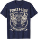 Rock Band Rock Concert Peace Love Rock And Roll Costume Rock T-Shirt - T-Shirt | Navy