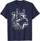 Cool German Shepherd as an Ornate Portrait T-Shirt - T-Shirt | Navy