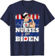 Nurses For Biden US Flag Vote Democrat Healthcare Nurses T-Shirt - T-Shirt | Navy