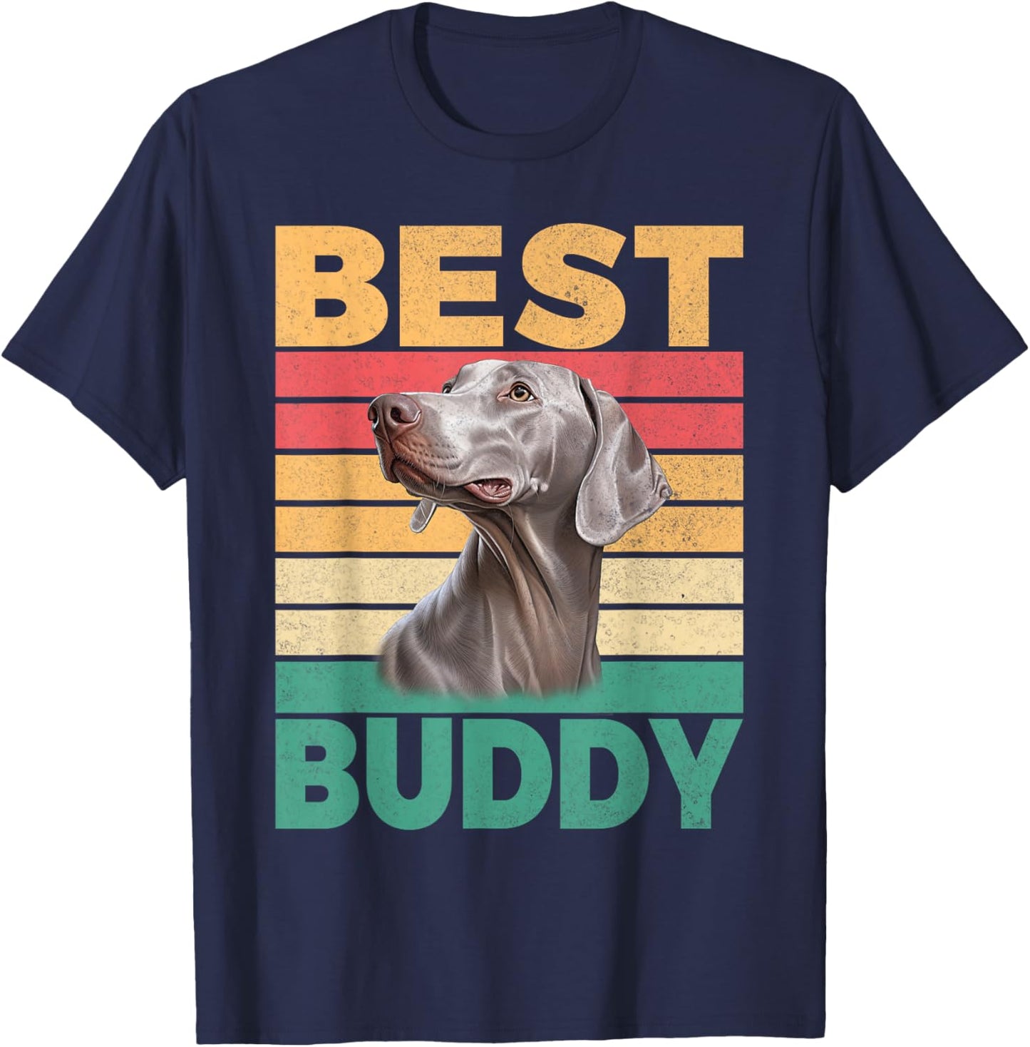 Best Buddy Weimaraner T-Shirt - T-Shirt | Navy