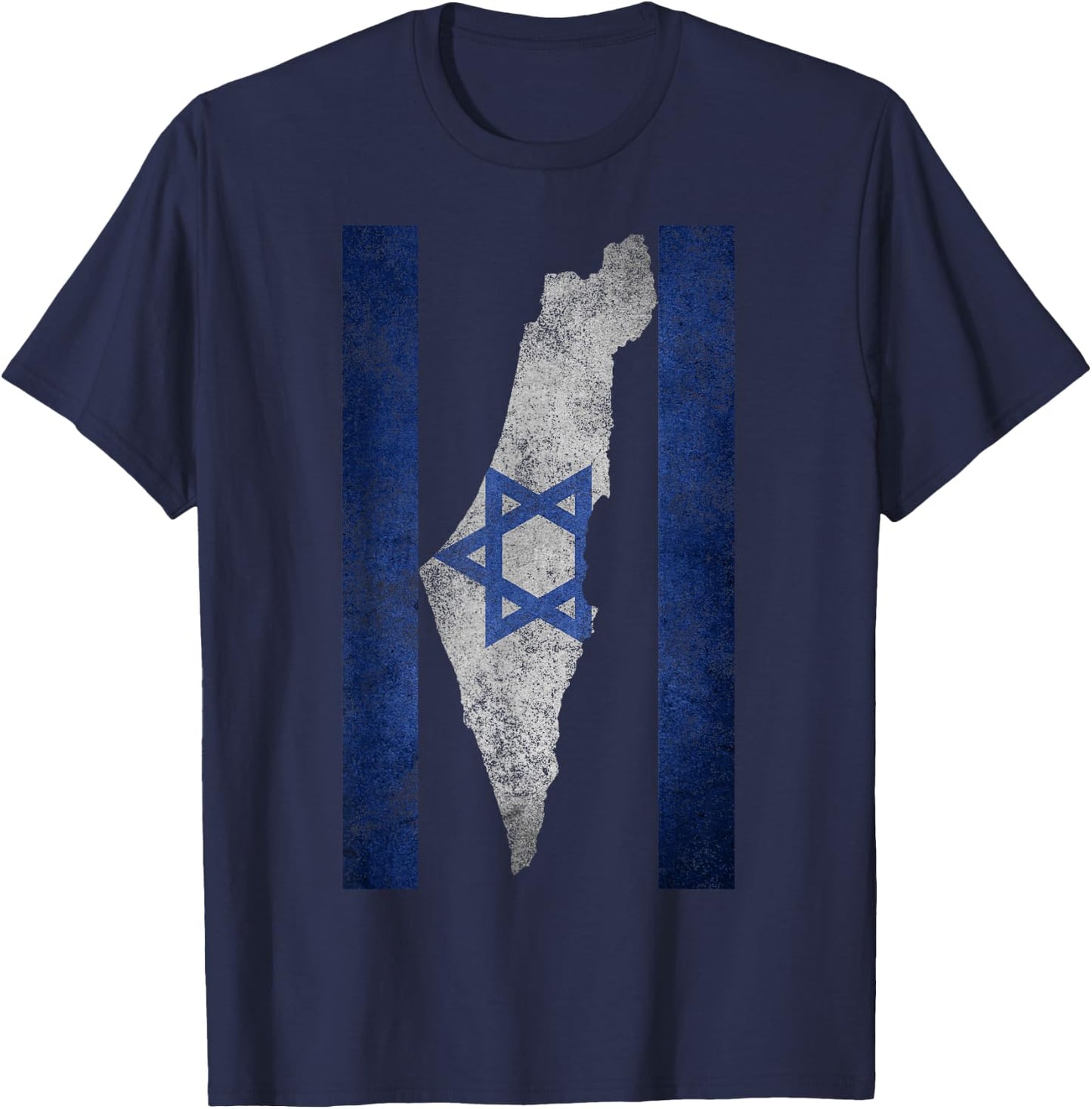 Israel Map Travel Jews Proud Jewish Gifts Israeli Flag T-Shirt - T-Shirt | Navy