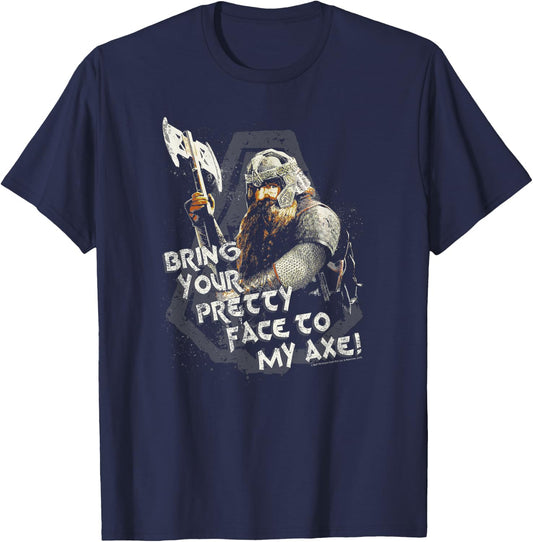 Lord of The Rings Gimli Pretty Face Small T-Shirt - T-Shirt | Navy