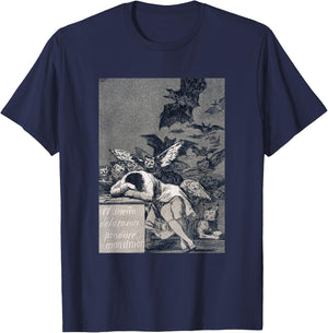 Francisco Goya - The Sleep of Reason Produces Monsters T-Shirt - T-Shirt | Navy