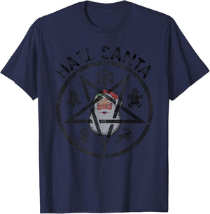 Hail Santa - Not Satan T-Shirt - T-Shirt | Navy