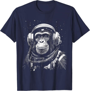 Astronaut Monkey Space Exploration T-Shirt - T-Shirt | Navy