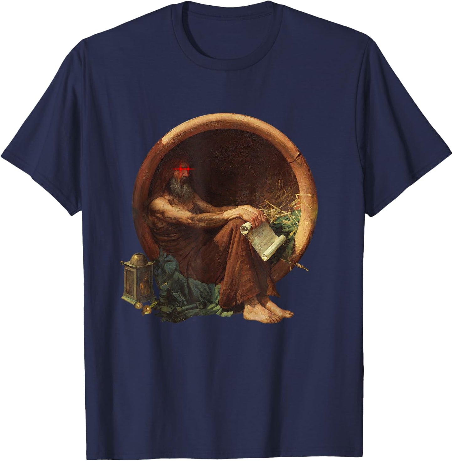 Diogenes gets Triggered - Mad Philosopher T-Shirt - T-Shirt | Navy