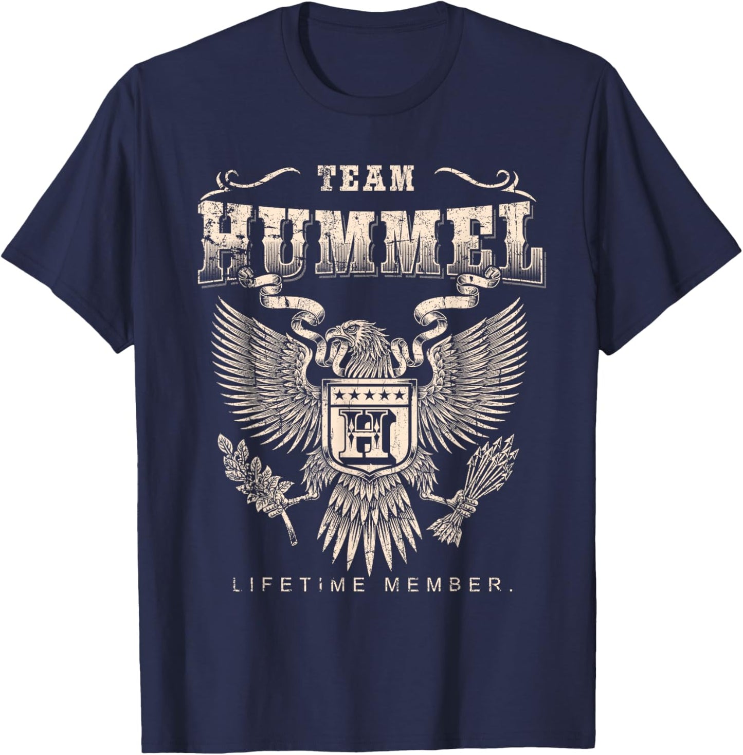 Team Hummel Lifetime Member Last Name T-Shirt - T-Shirt | Navy