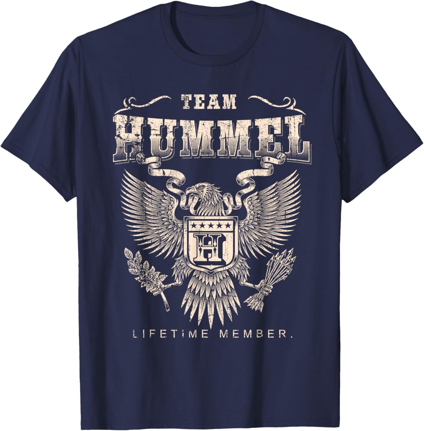 Team Hummel Lifetime Member Last Name T-Shirt - T-Shirt | Navy