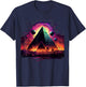 Aliens UFO Egyptian Pyramids | Science Fiction Alien T-Shirt - T-Shirt | Navy