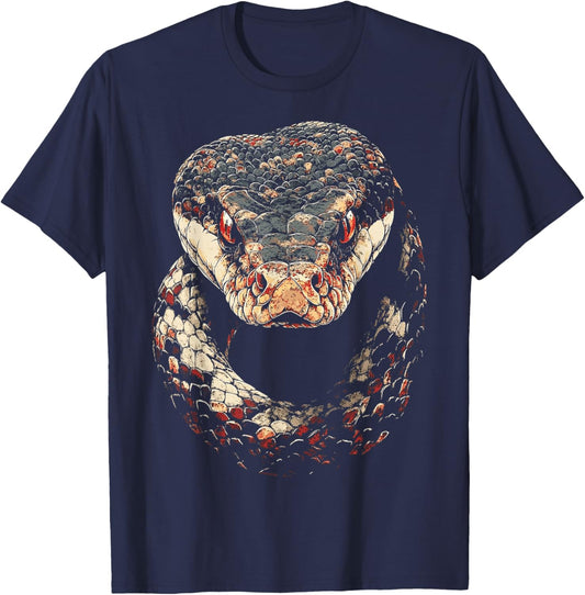 Rattlesnake Snake Graphic Art Rattlesnake T-Shirt - T-Shirt | Navy