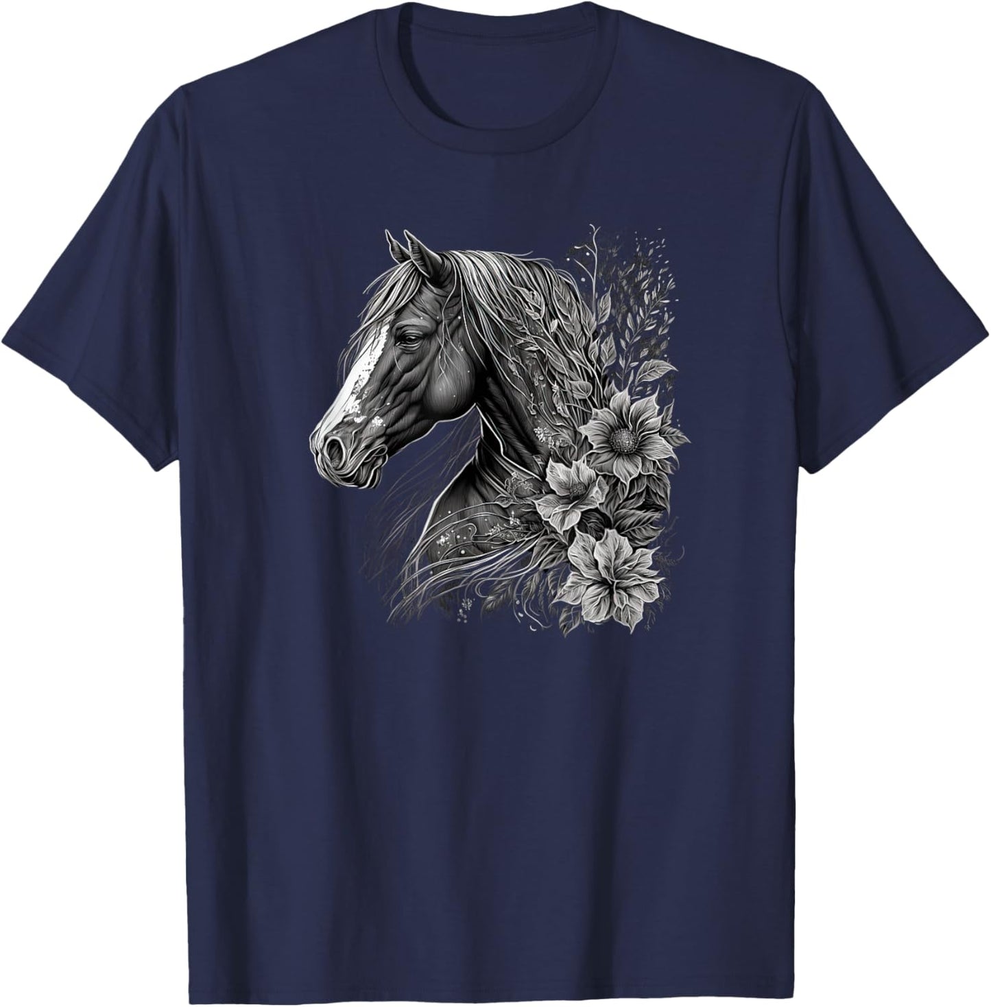 Horse Women kids Girls Riding Horse Lover T-Shirt - T-Shirt | Navy