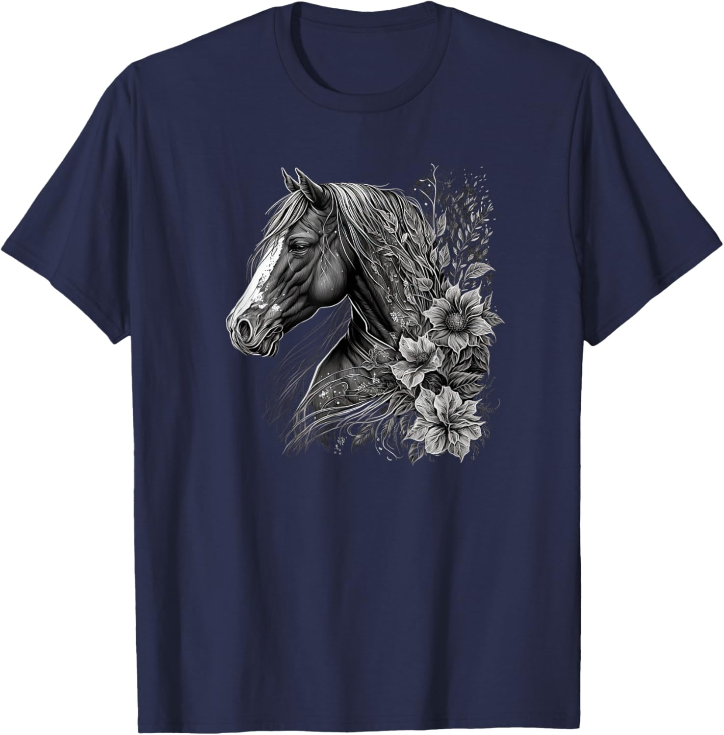 Horse Women kids Girls Riding Horse Lover T-Shirt - T-Shirt | Navy
