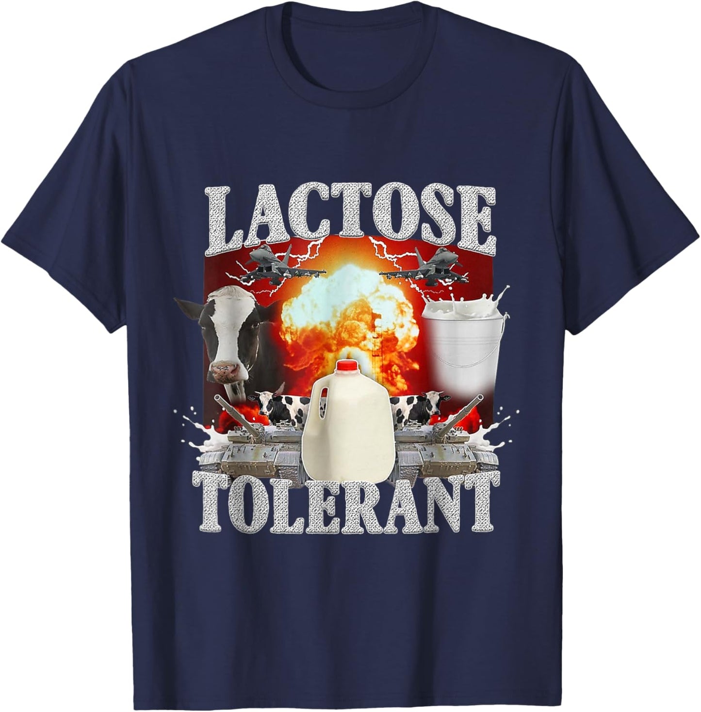 Lactose intolerant Shirt T-Shirt - T-Shirt | Navy