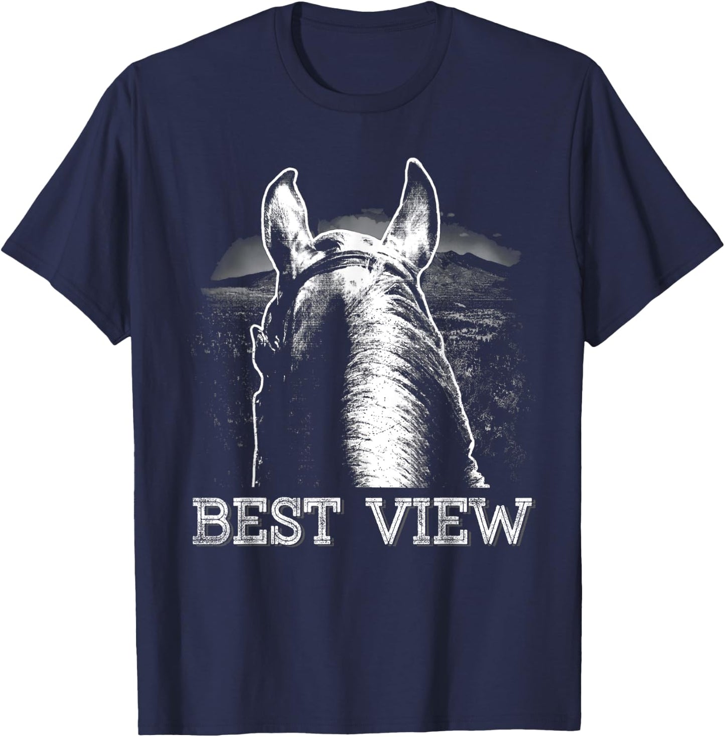 Best views horse riding T-Shirt - T-Shirt | Navy