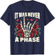Elder Emo Pop Punk Spirit Music Lover It Was Never A Phase T-Shirt - T-Shirt | Navy