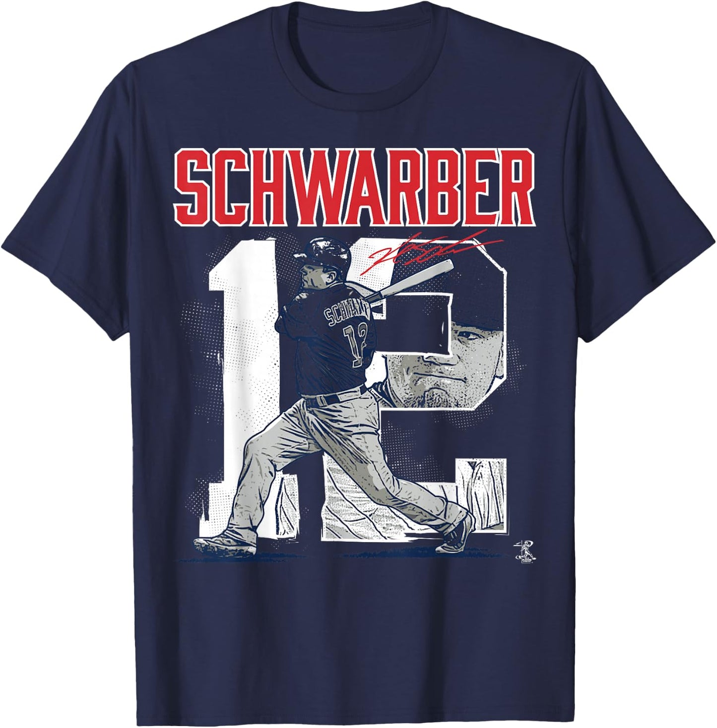 Kyle Schwarber Player Number - Apparel T-Shirt - T-Shirt | Navy
