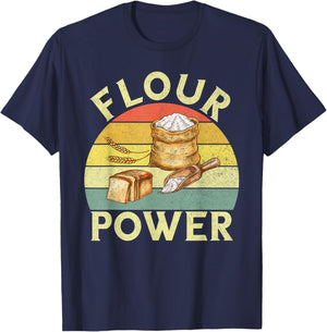 Flour Power Bread Baking T-Shirt - T-Shirt | Navy