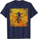 Funny Vintage Bee Designs Women Beekeeping Honey Bee T-Shirt - T-Shirt | Navy