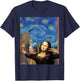 Funny Mona Lisa Selfie T-Shirt - T-Shirt | Navy