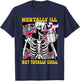 Mentally ill But Totally Chill Coffee Skeleton Halloween T-Shirt - T-Shirt | Navy