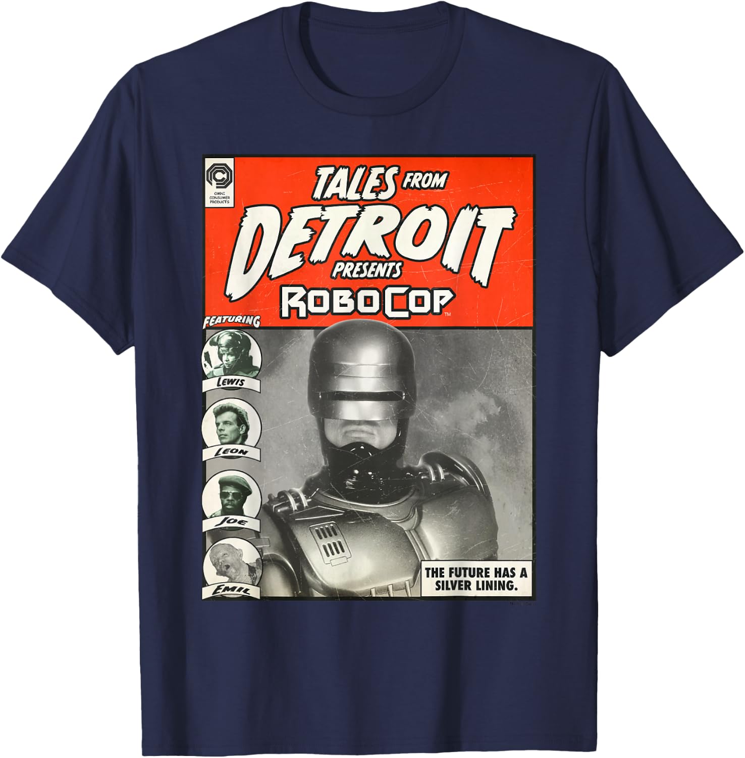 RoboCop Tales From Detroit Presents RoboCop Comic T-Shirt - T-Shirt | Navy