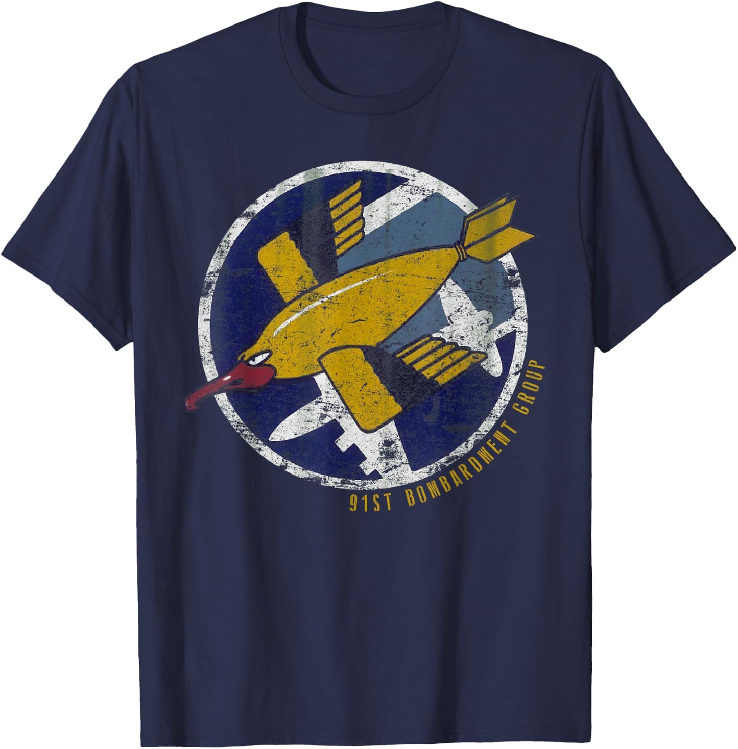 91st Bombardment Group WWII Vintage Patch Insignia T-Shirt - T-Shirt | Navy